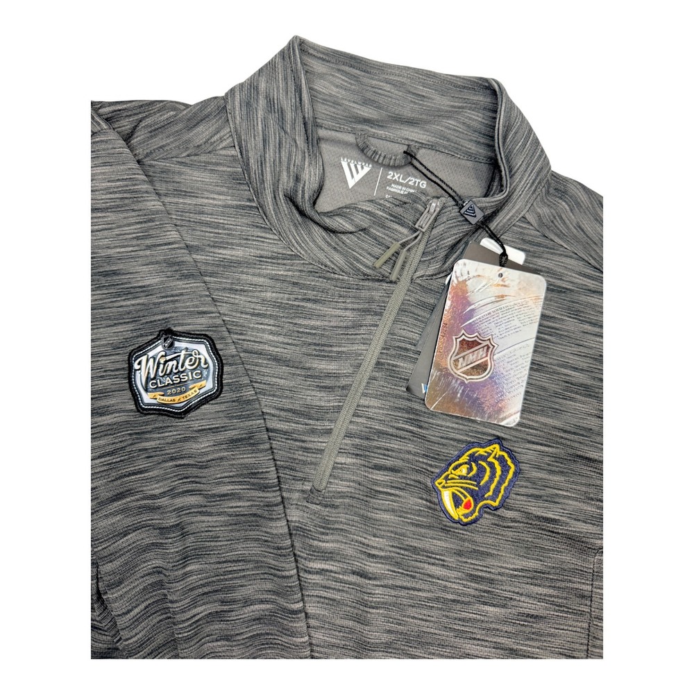 NHL Nashville Predators Gray 1/4 Zip Shirt Dallas Winter Classic 2020 Sz XXL NEW